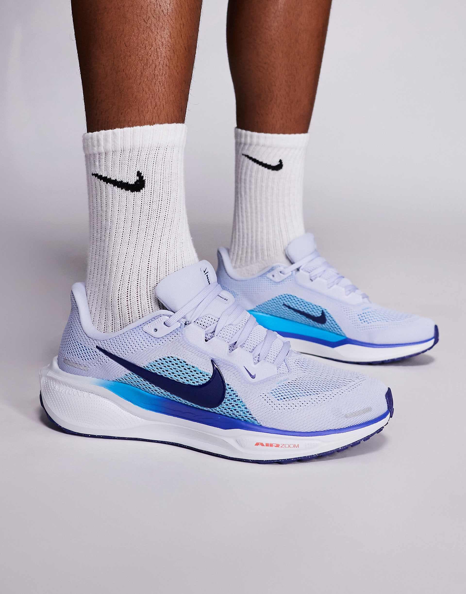 Nike Running Air Zoom Pegasus 41 sneakers in gray and blue