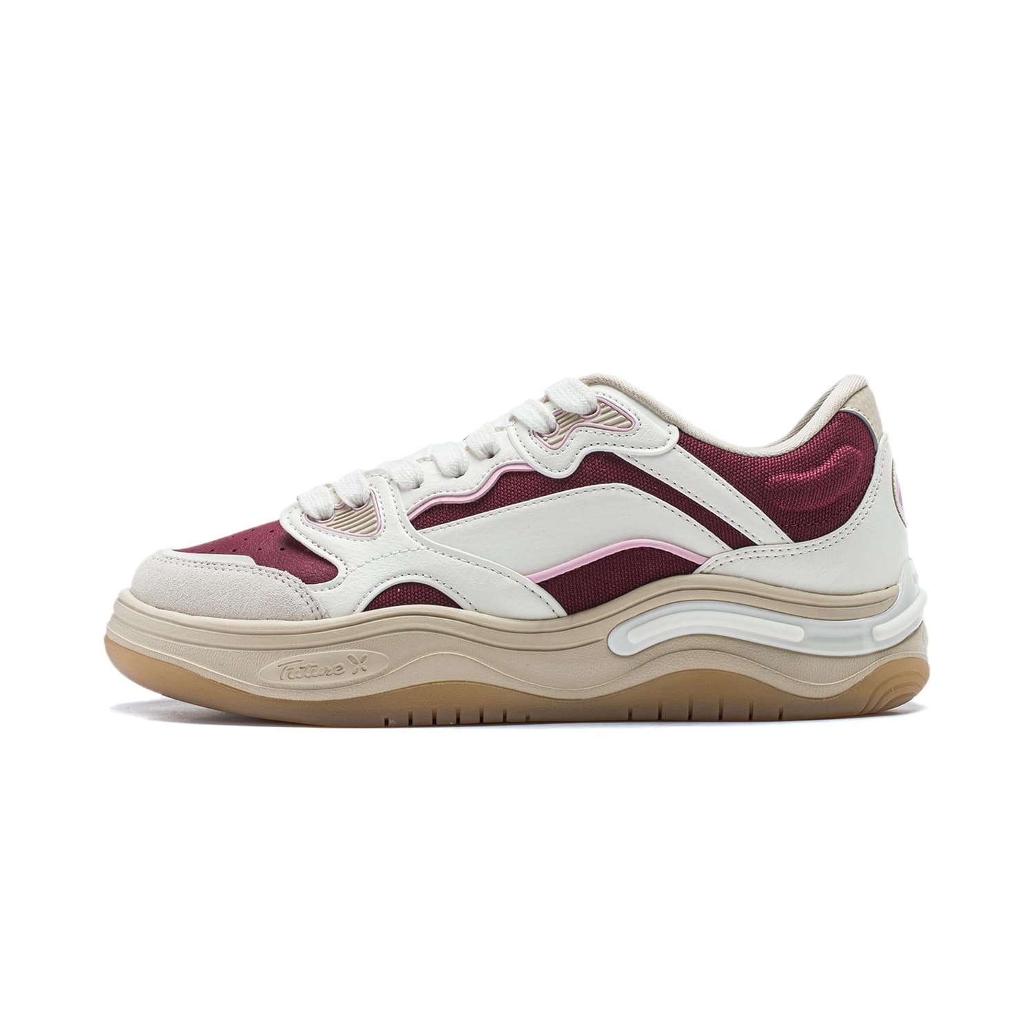 LiNing Future Flow Slip-Resistant Cushioning Wear-Resistant Support Low-Top Skateboard Shoes Women's Red White