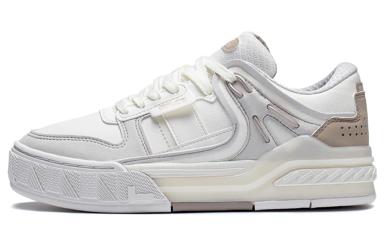 LiNing Morning Glow Low-Top Skateboard Shoes Women's White Gray