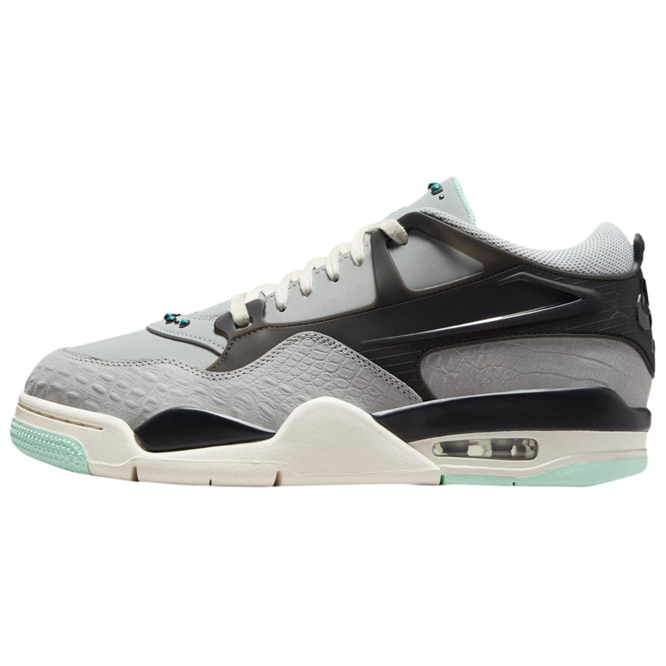 Jordan Air Jordan 4 Abrasion Resistant Low top Vintage Basketball Shoes Women's Gray