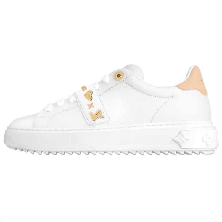 LOUIS VUITTON Time Out Low-Top Skateboard Shoes Women's White