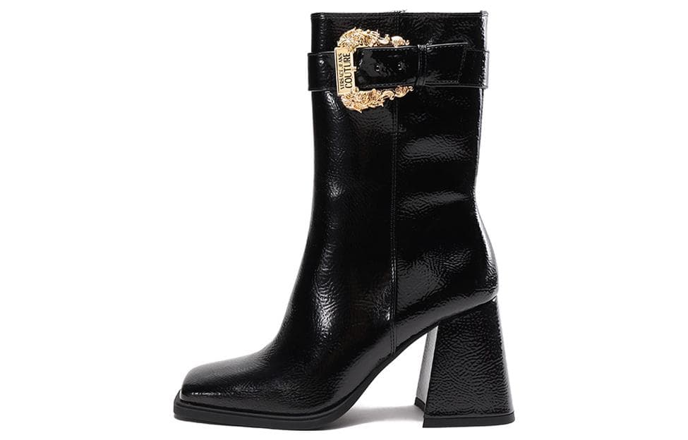 VERSACE JEANS Ankle Boots 8.5cm Women's Black
