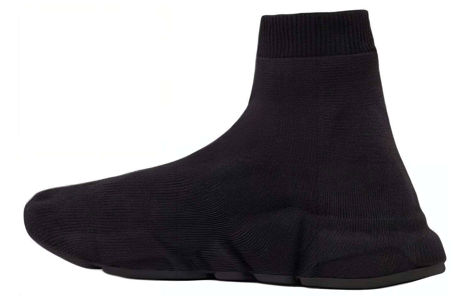 Balenciaga Speed Knit Mid-Top Casual Shoes Men's Black