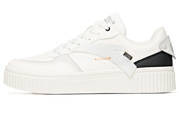 Anta Anti-Slip Wear-Resistant Low-Top Skateboard Shoes Ivory White/Black