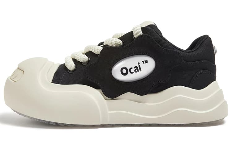 Ocai 002 Smile Canvas Shoes Unisex Vintage Black