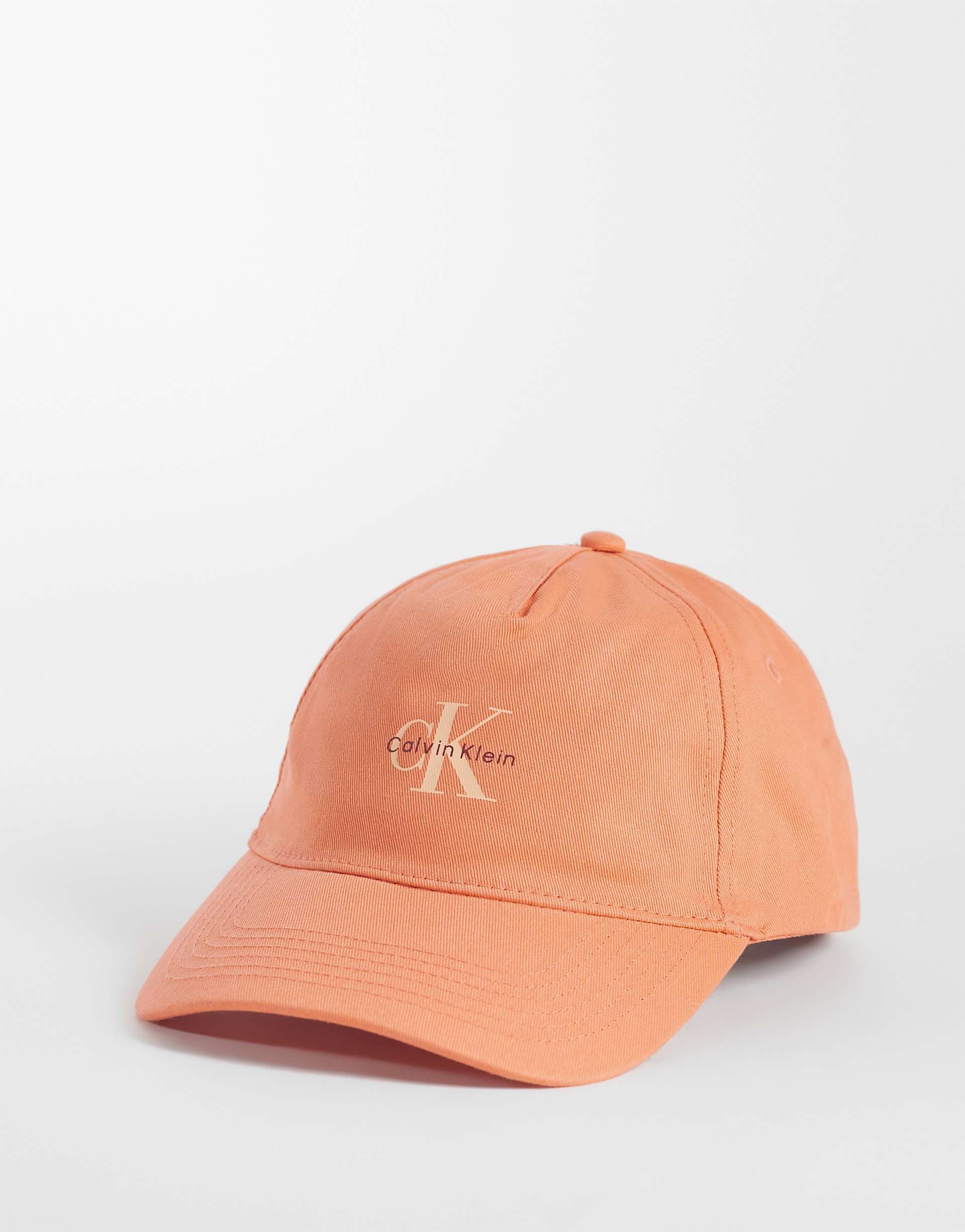 Calvin Klein monologo baseball cap in orange