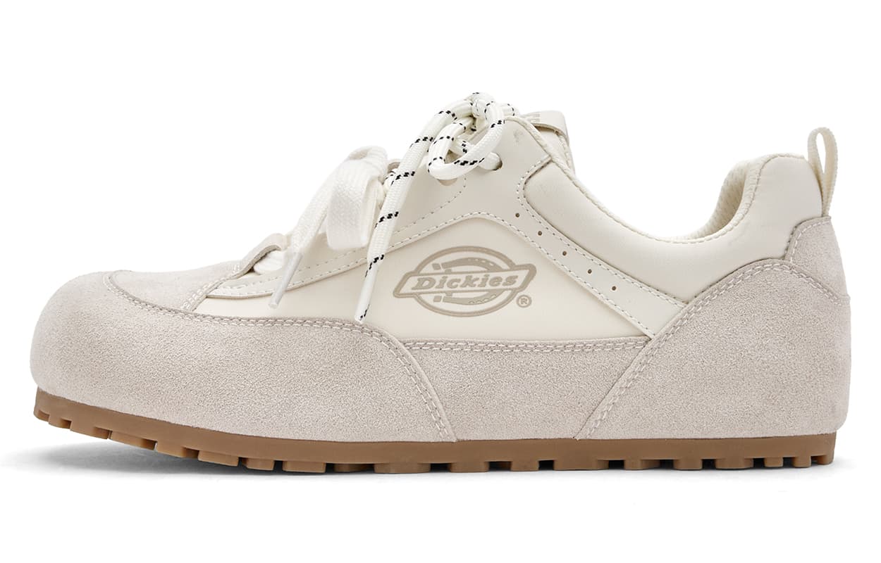 Dickies British Style Comfort Trendy Versatile Wear-Resistant Lightweight Breathable German Training Retro Sneakers Low-Top Casual Shoes Women's Beige