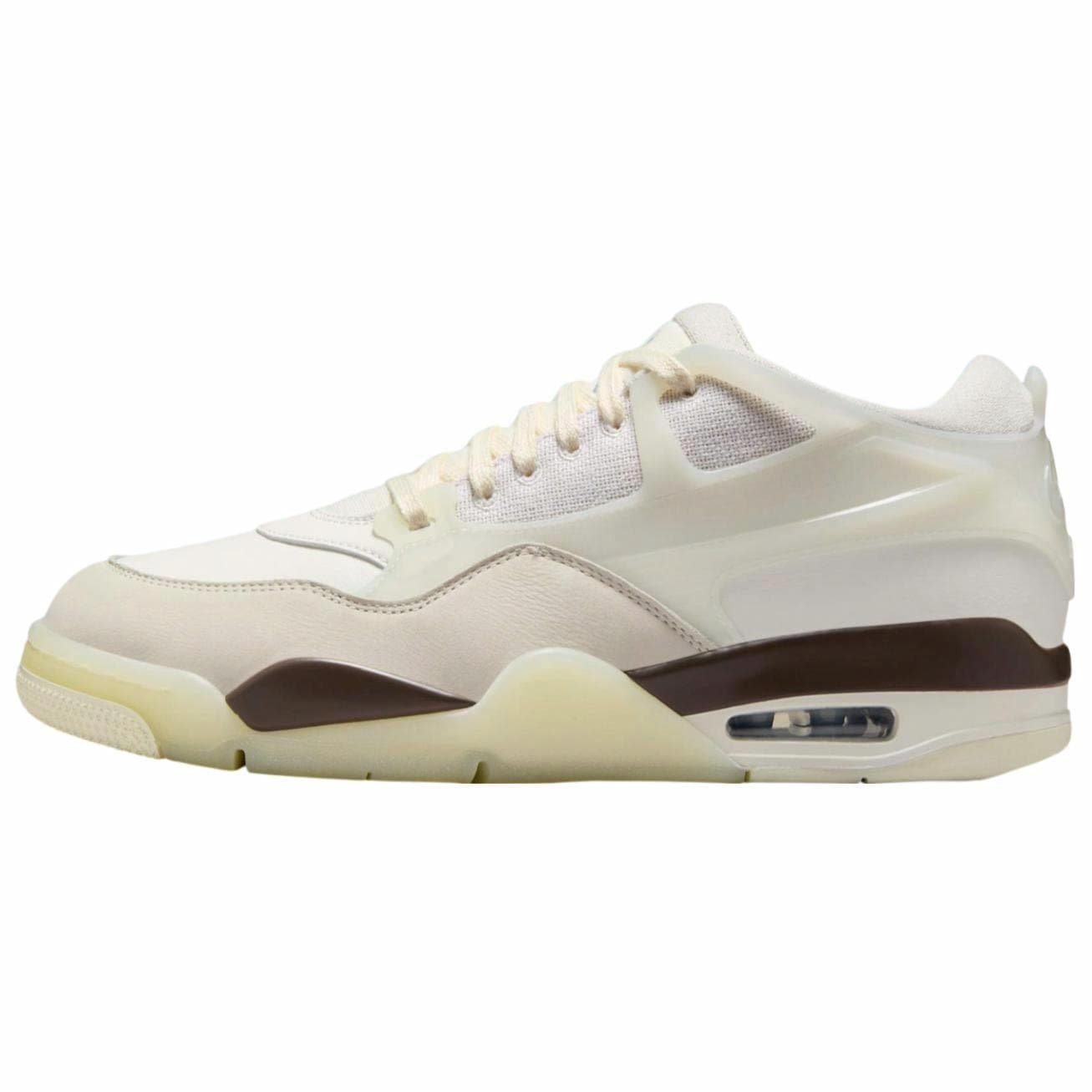 Jordan Air Jordan 4 Cushioning, Wear Resistant Low Top Casual Shoes Men's Ecru
