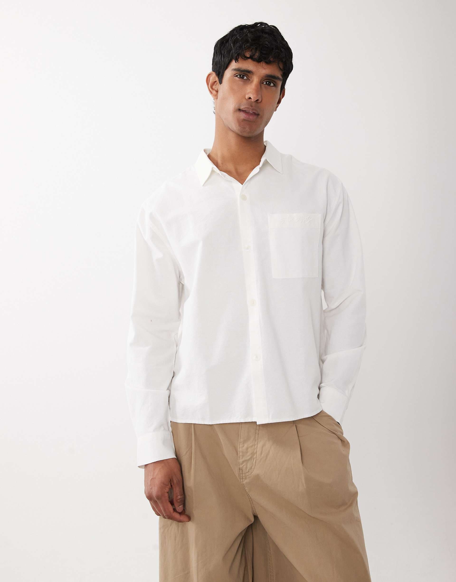 Cotton On long sleeve shirt in white