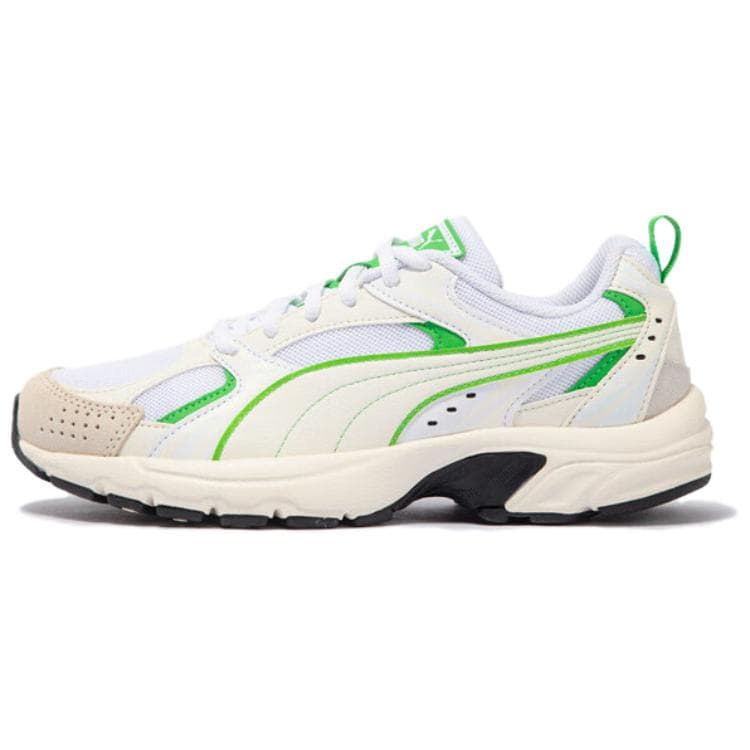 PUMA Milenio Anti-Slip Wear-Resistant Low-Top Casual Shoes Unisex White Green